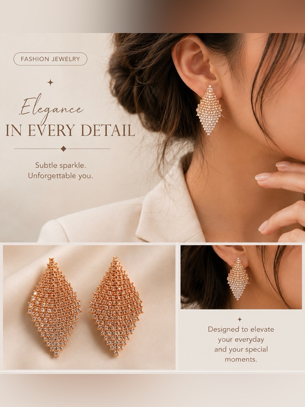 Crystal Ombre Earrings - Fashion Jewelry